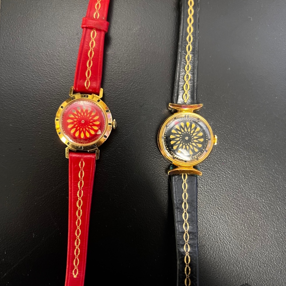 Vintage Ernest Borel kaleidoscope watches